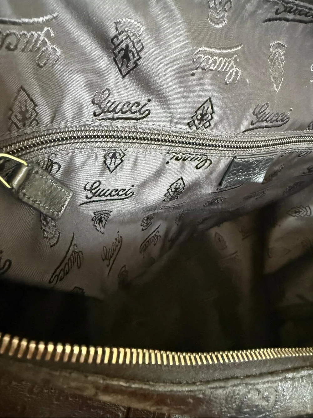 Gucci Guccissima Leather Boston Duffel Bag Black